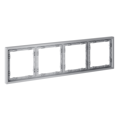 Фото Рамка пластиковая на 4 поста Voltum S70 VLS100416, серый