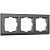 Рамка из поликарбоната на 3 поста Werkel Stark W0031864 графит матовый