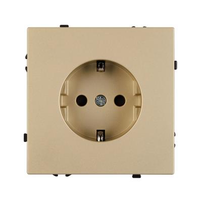 Фото Розетка с заземлением Arlight Nobe 054278 светлое золото