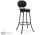 Фото Барный стул Woodville Satearant черный полимер / темный мусс