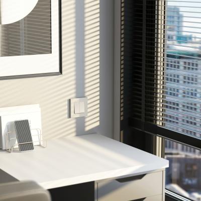 Фото Выключатель двухклавишный с самовозвратом Werkel W1122462 айвори матовый