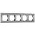 Рамка из поликарбоната на 5 постов Slab Werkel W0052965 серебро