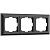 Рамка из поликарбоната на 3 поста Werkel Fiore W0032208 черный матовый
