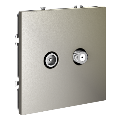 Фото Розетка телевизионная оконечная TV+SAT VOLTUM S70, шелк, VLS060404