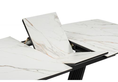 Фото Керамический стол Notta Вейл 160(205) gilt white / черный