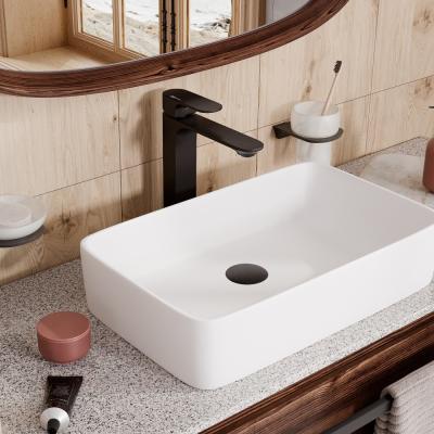 Фото WasserKraft Elbe 7403H черный смеситель для раковины высокий