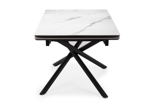 Фото Керамический стол Notta Мэриан 120(180) snow alpin white / черный