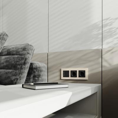 Фото Рамка из поликарбоната на 3 поста Werkel Slab W0032962 айвори софт