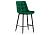 Барный стул Woodville Алст велюр зеленый / черный