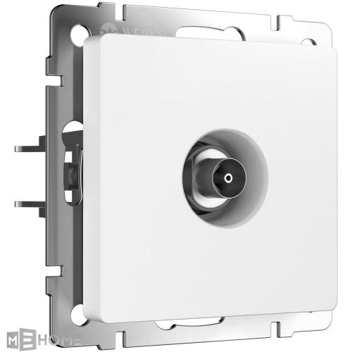 Фото ТВ-розетка оконечная Werkel W1183061 белый матовый