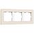 Рамка из поликарбоната на 3 поста Split Werkel W0033066 айвори/белый, soft-touch