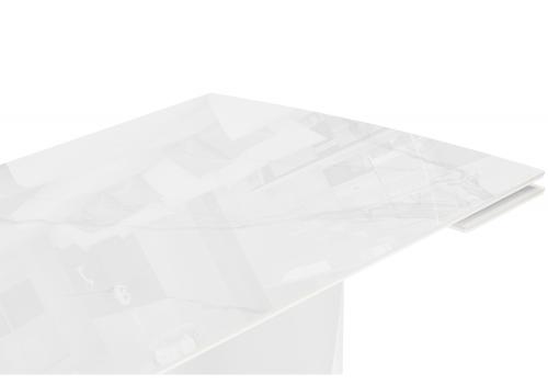 Фото Керамический стол Woodville Готланд 180(240) statuario titan gloss / белый