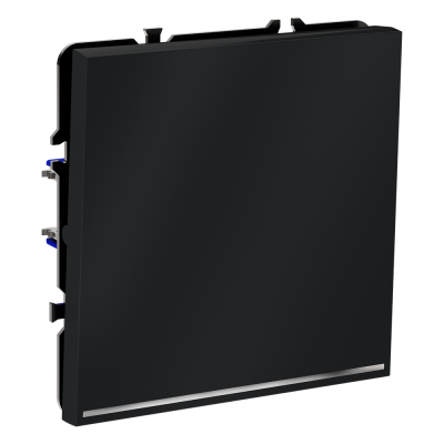 Фото Выключатель встраиваемый одноклавишный с подсветкой Voltum S70, графит, VLS010207