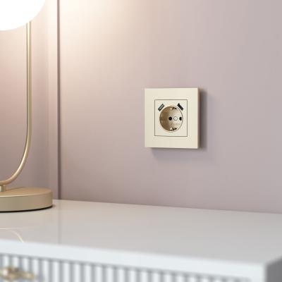 Фото Рамка пластиковая на 1 пост Werkel Slab W0012911 шампань софт