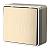 Выключатель одноклавишный проходной Werkel Gallant W5012010 шампань рифленый