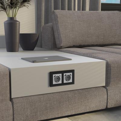 Фото Рамка из стекла на 2 поста Werkel Senso W0023108 черный soft-touch