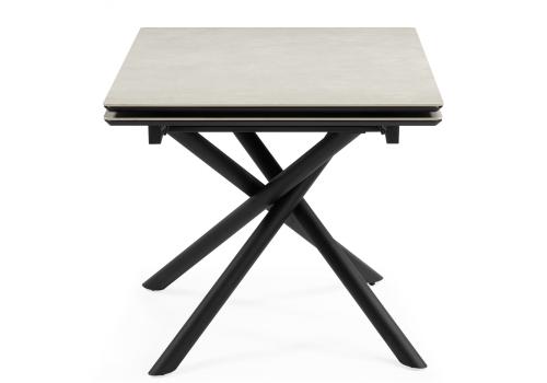 Фото Керамический стол Notta Мэриан 120(180) carmen light grey / черный