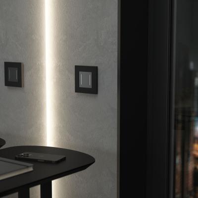 Фото Рамка из поликарбоната на 1 пост Werkel Slab W0012908 черный софт