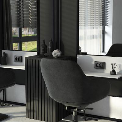 Фото Розетка двойная с заземлением Werkel Hammar W1272008 черный