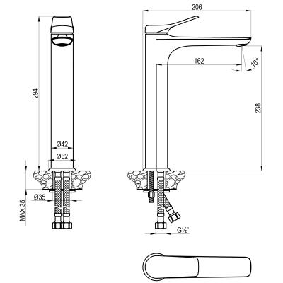 Фото Смеситель для раковины Lemark Ortus LM11309C