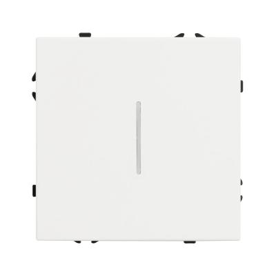 Фото Выключатель одноклавишный проходной с подсветкой Arlight Nobe 054236 белый