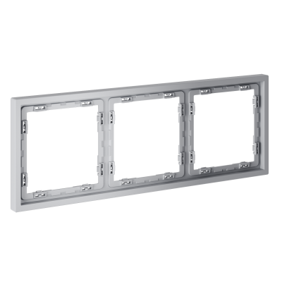 Фото Рамка пластиковая на 3 поста Voltum S70 VLS100316, серый