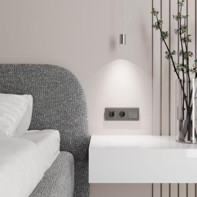 Фото Выключатель одноклавишный Werkel W1110044 графит акрил