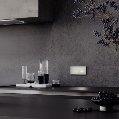 Фото Рамка пластиковая на 2 поста Voltum S70, шелк, VLS100204