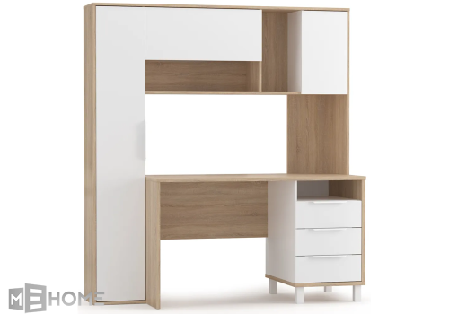 Фото Компьютерный стол Mobi Комфорт 12.95 N дуб сонома /  белый шагрень