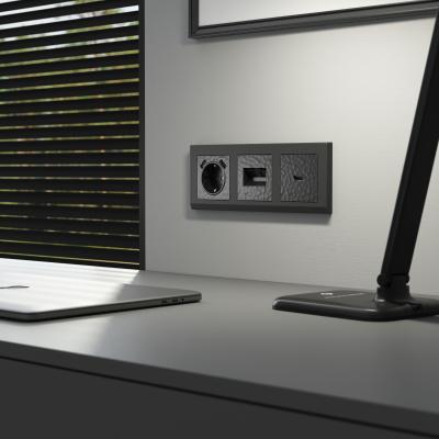 Фото Накладка для двойной розетки Еthernet RJ-45 Werkel Hammar W1291108 черный