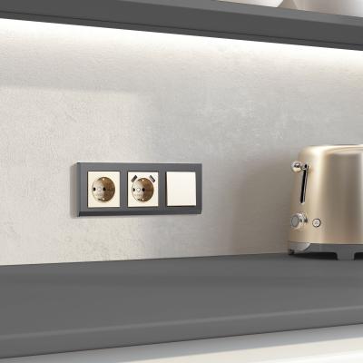 Фото Выключатель одноклавишный Werkel W1110011 шампань