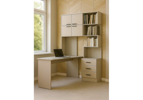 Фото Компьютерный стол Woodville Эльброни левый кашемир