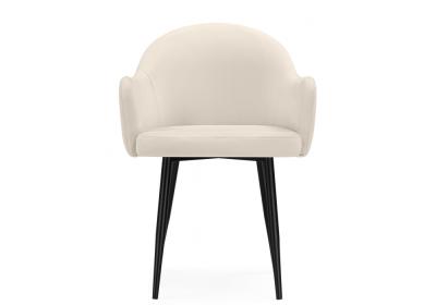 Фото Стул на металлокаркасе Woodville Морено молочный / черный