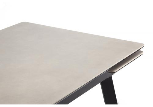 Фото Керамический стол Notta Норман 140(200) carmen light grey / черный