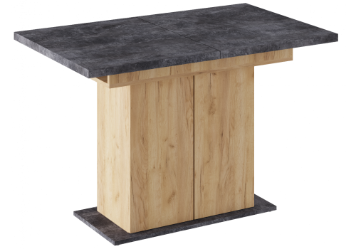 Фото Стол деревянный Woodville Carla крафт золотой / цемент темный