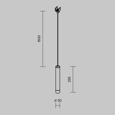 Фото Уличный трековый подвесной светильник Maytoni Focus Led O-TR01-1-P-8WB3K
