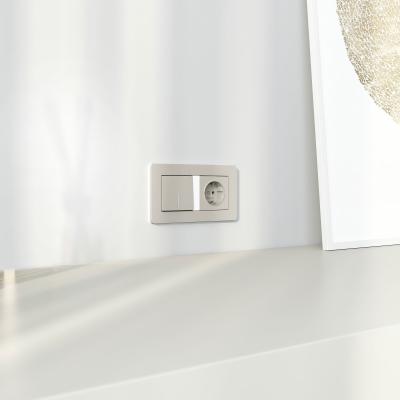 Фото Выключатель одноклавишный с подсветкой Werkel W1210104 дымчатый