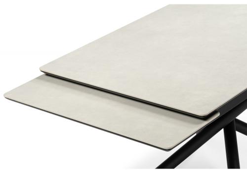 Фото Керамический стол Notta Мэриан 120(180) carmen light grey / черный