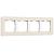 Рамка из поликарбоната на 4 поста Split Werkel W0043066 айвори/белый, soft-touch