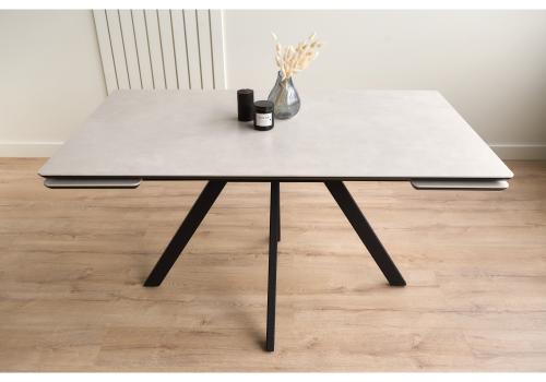Фото Керамический стол Notta Вилли 140(200) carmen light grey / черный