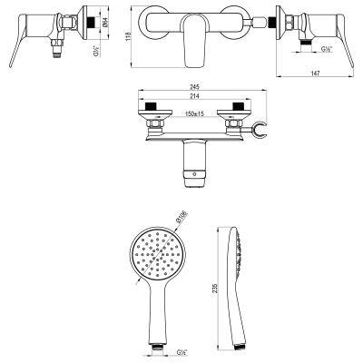 Фото Смеситель для душа Lemark Ortus LM11303C