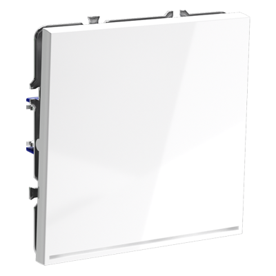 Фото Выключатель встраиваемый одноклавишный с подсветкой Voltum S70, белый глянцевый, VLS010201