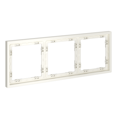 Фото Рамка пластиковая на 3 поста Voltum S70 VLS100313, хлопок