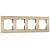 Рамка пластиковая на 4 поста Werkel Slab W0042911 шампань софт