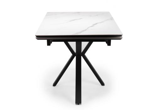 Фото Керамический стол Notta Старлайт 120(180) snow alpin / черный