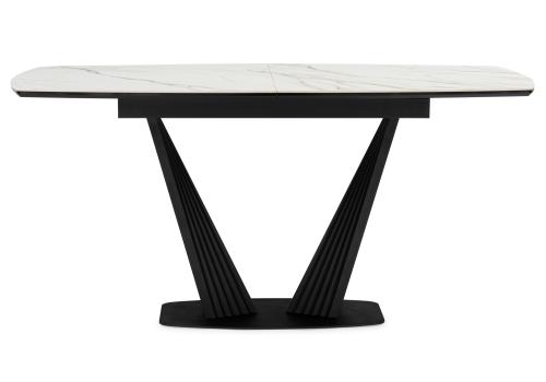 Фото Керамический стол Notta Вейл 160(205) gilt white / черный