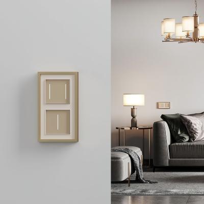 Фото Сенсорный выключатель одноклавишный с подсветкой Werkel W4512011 шампань