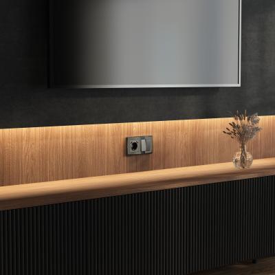 Фото Рамка из стекла на 2 поста Werkel Diamant W0021208 черный