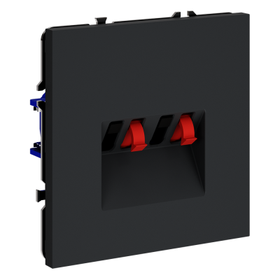 Фото Розетка акустическая Voltum S70 4-местная, графит, VLS060307