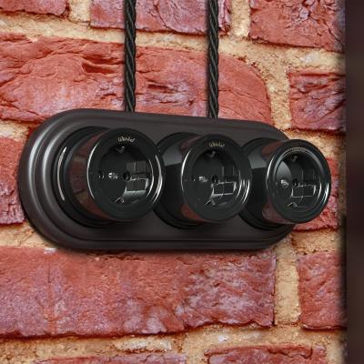 Фото Ретро кабель витой 3х2,5 черный 20 м Werkel W6453308 под заказ